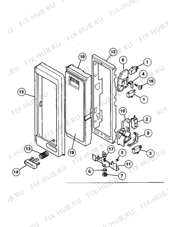 Взрыв-схема микроволновой печи Zanussi ZM926TS - Схема узла Command panel 037